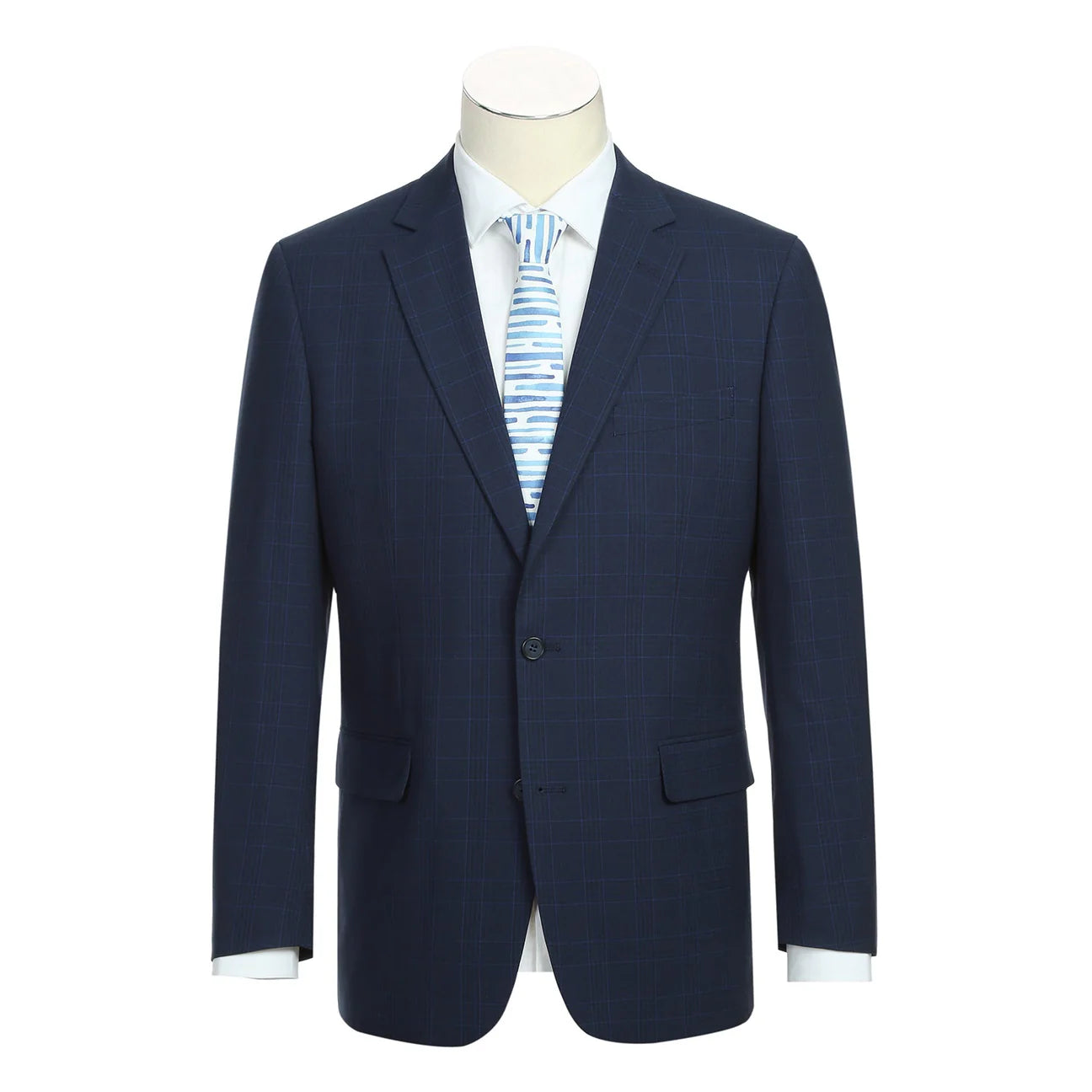 Renoir Classic Fit Checked Suit