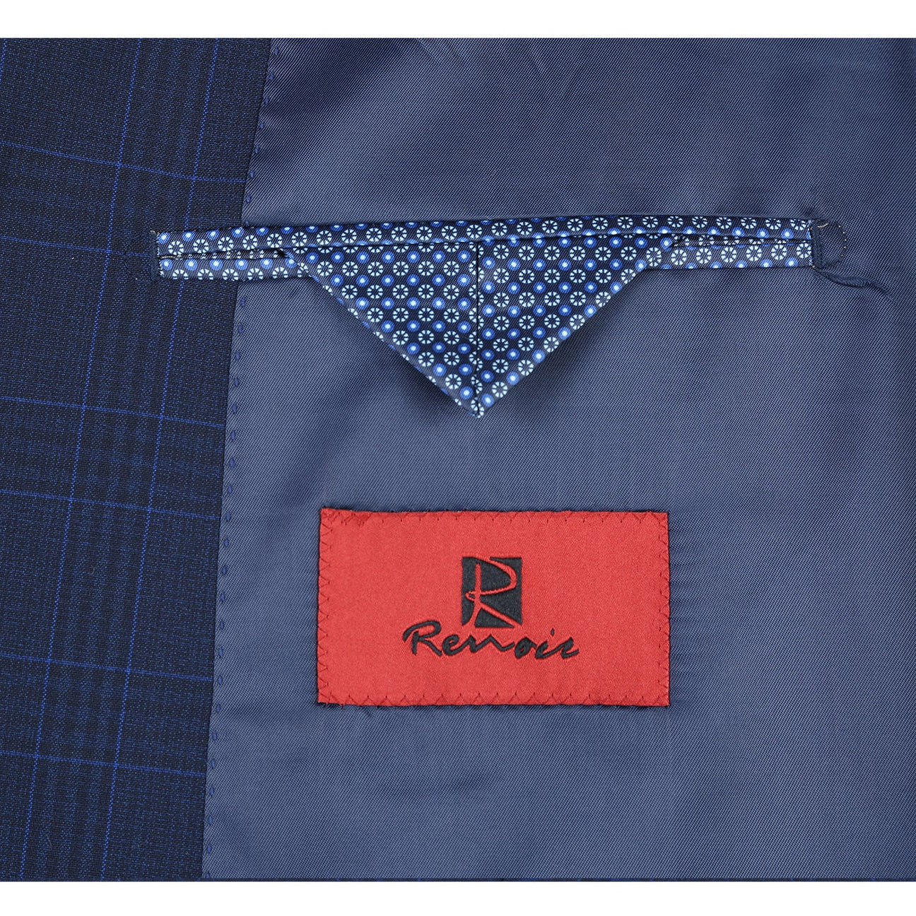Renoir Classic Fit Checked Suit