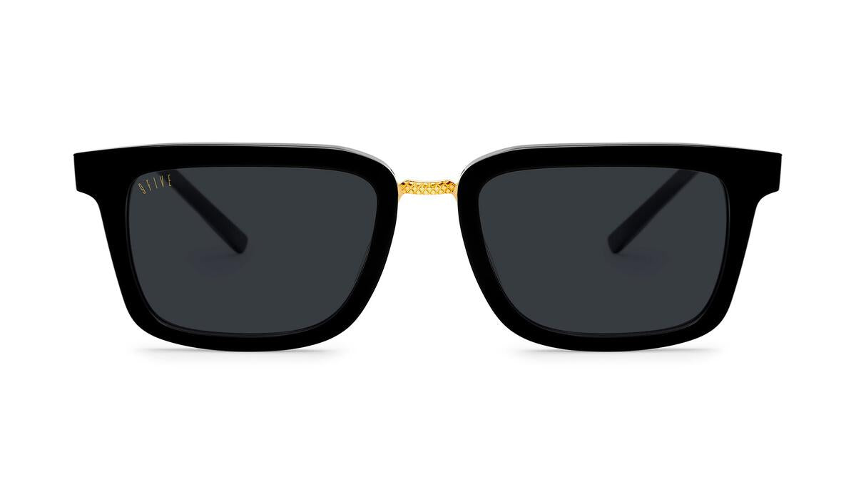 9FIVE Bishop Sunglasses - Black & 24K Gold / Ruby & 24K Gold