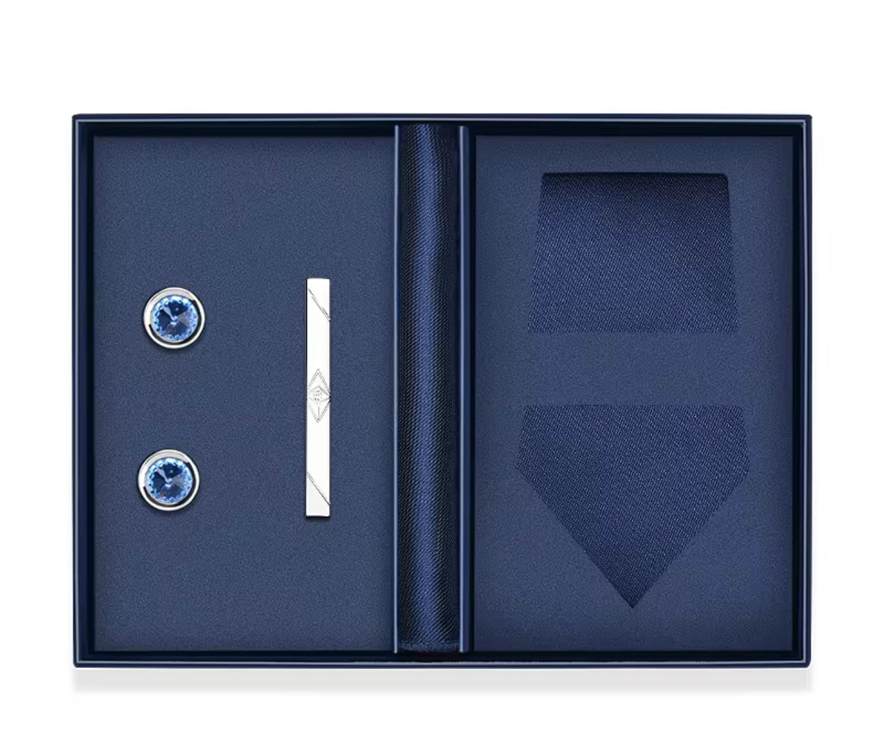 B's Closet Signature 4 Piece Tie Set with Cuff Links & Pocket Square