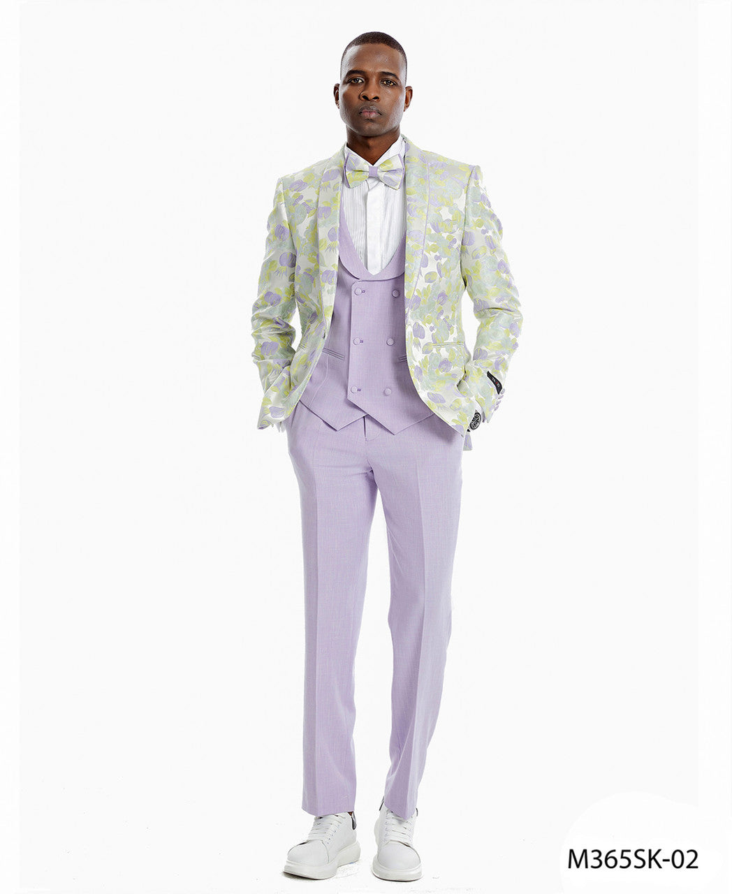 Tazzio 3-Piece Paisley Skinny Fit Suit
