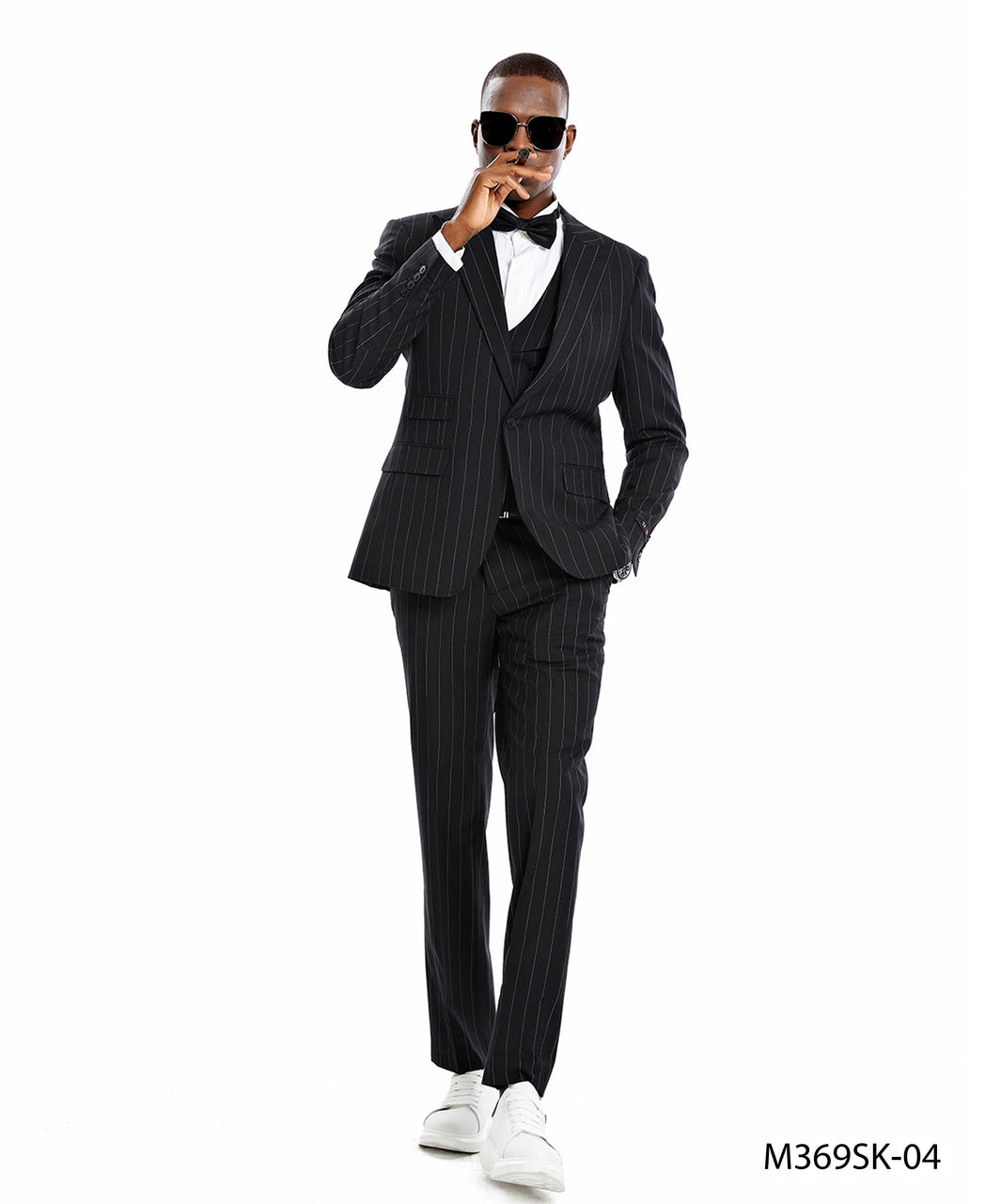 Tazzio Pinstripe 3-Piece Suit