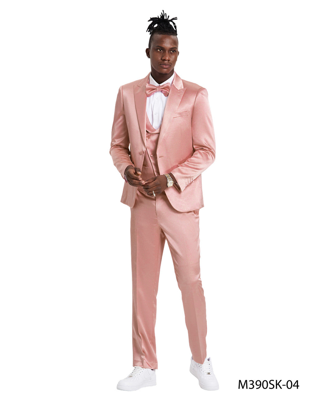 Tazzio M390SK 3-Piece Sharkskin Suit