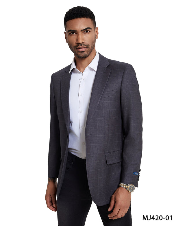 ZeGarie Windowpane Tailored-Fit Jacket