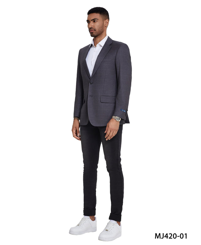 ZeGarie Windowpane Tailored-Fit Jacket
