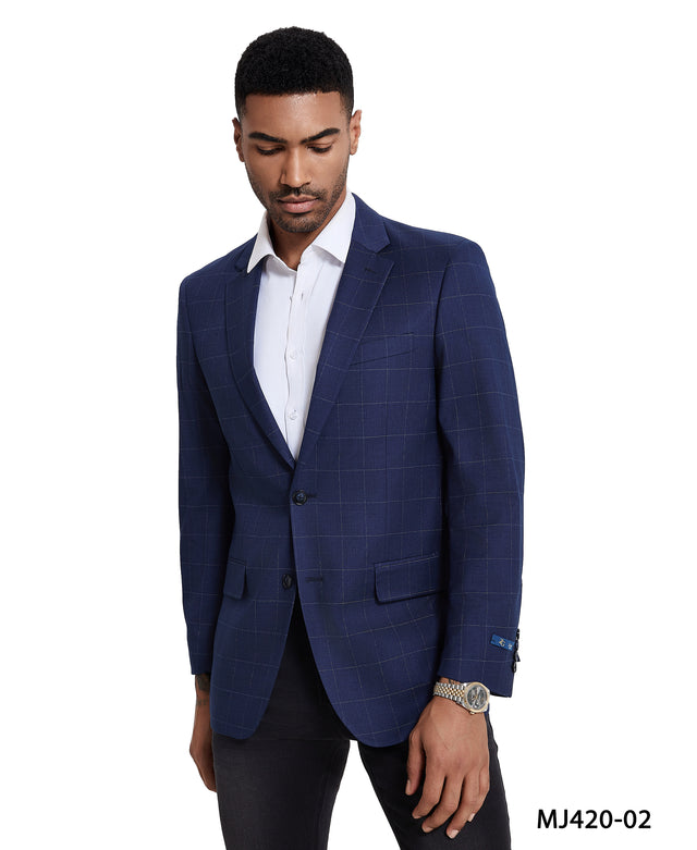 ZeGarie Windowpane Tailored-Fit Jacket