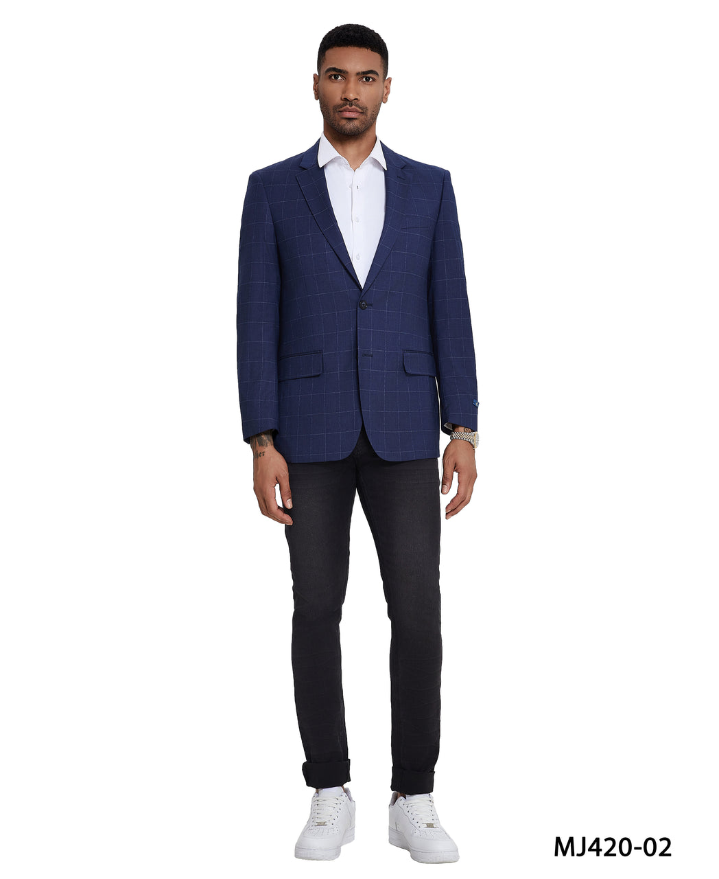 ZeGarie Windowpane Tailored-Fit Jacket