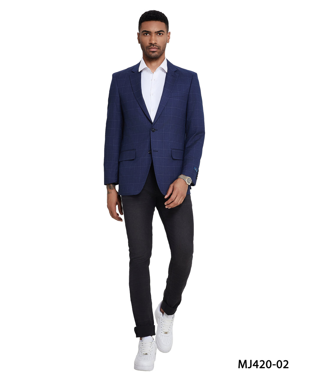 ZeGarie Windowpane Tailored-Fit Jacket