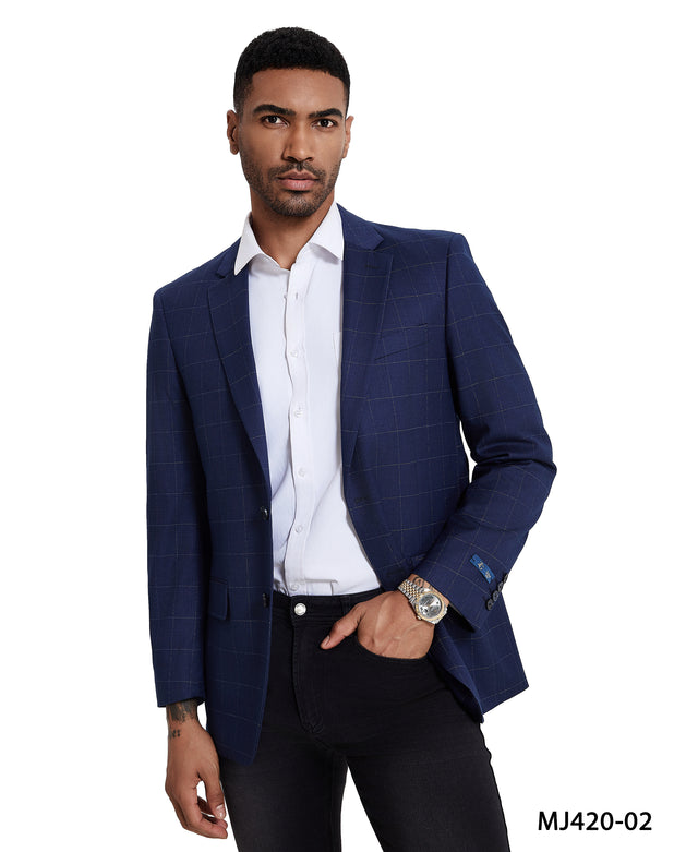 ZeGarie Windowpane Tailored-Fit Jacket