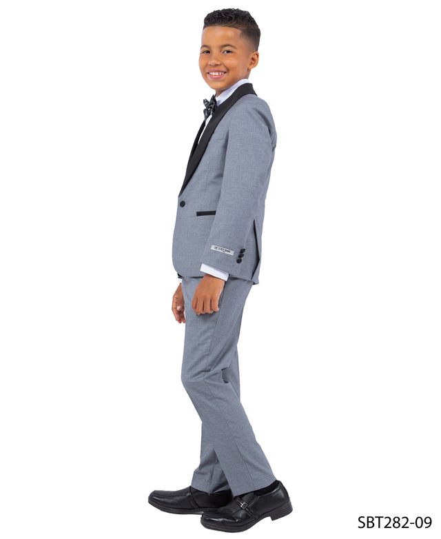 Stacy Adams Boys' 5-Piece Solid Tuxedo Set