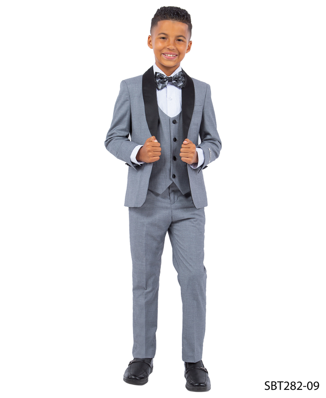 Stacy Adams Boys' 5-Piece Solid Tuxedo Set