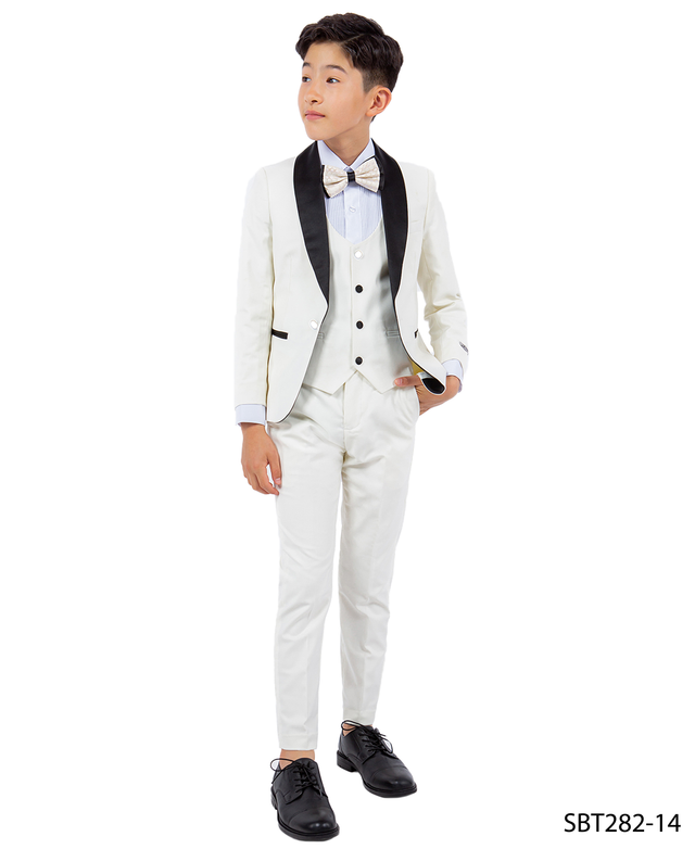 Stacy Adams Boys' 5-Piece Solid Tuxedo Set