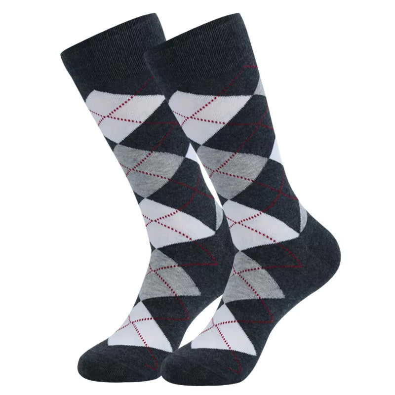 Classic Argyle Patterned Business Socks