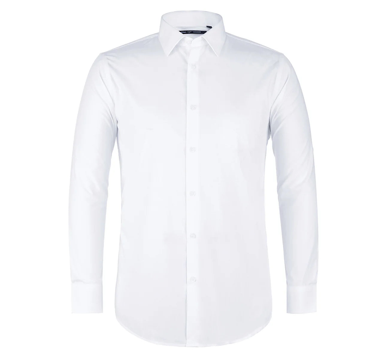 Men's Classic Fit Long Sleeve Spread Collar Dress Shirt - White