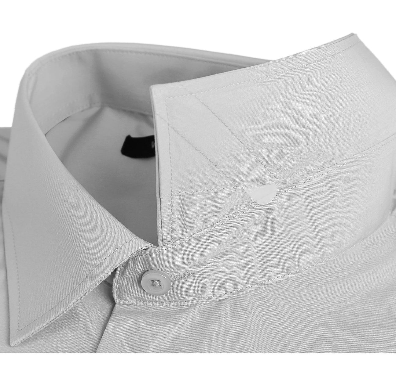 Men's Classic Fit Long Sleeve Spread Collar Dress Shirt - Grey