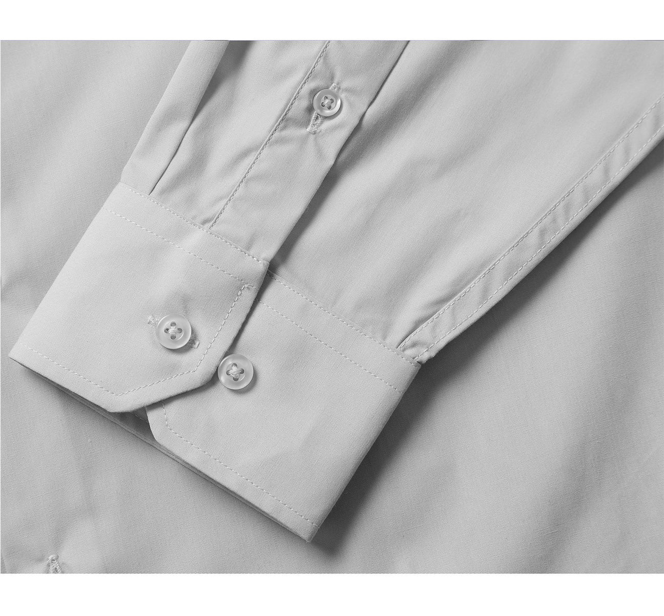 Men's Classic Fit Long Sleeve Spread Collar Dress Shirt - Grey