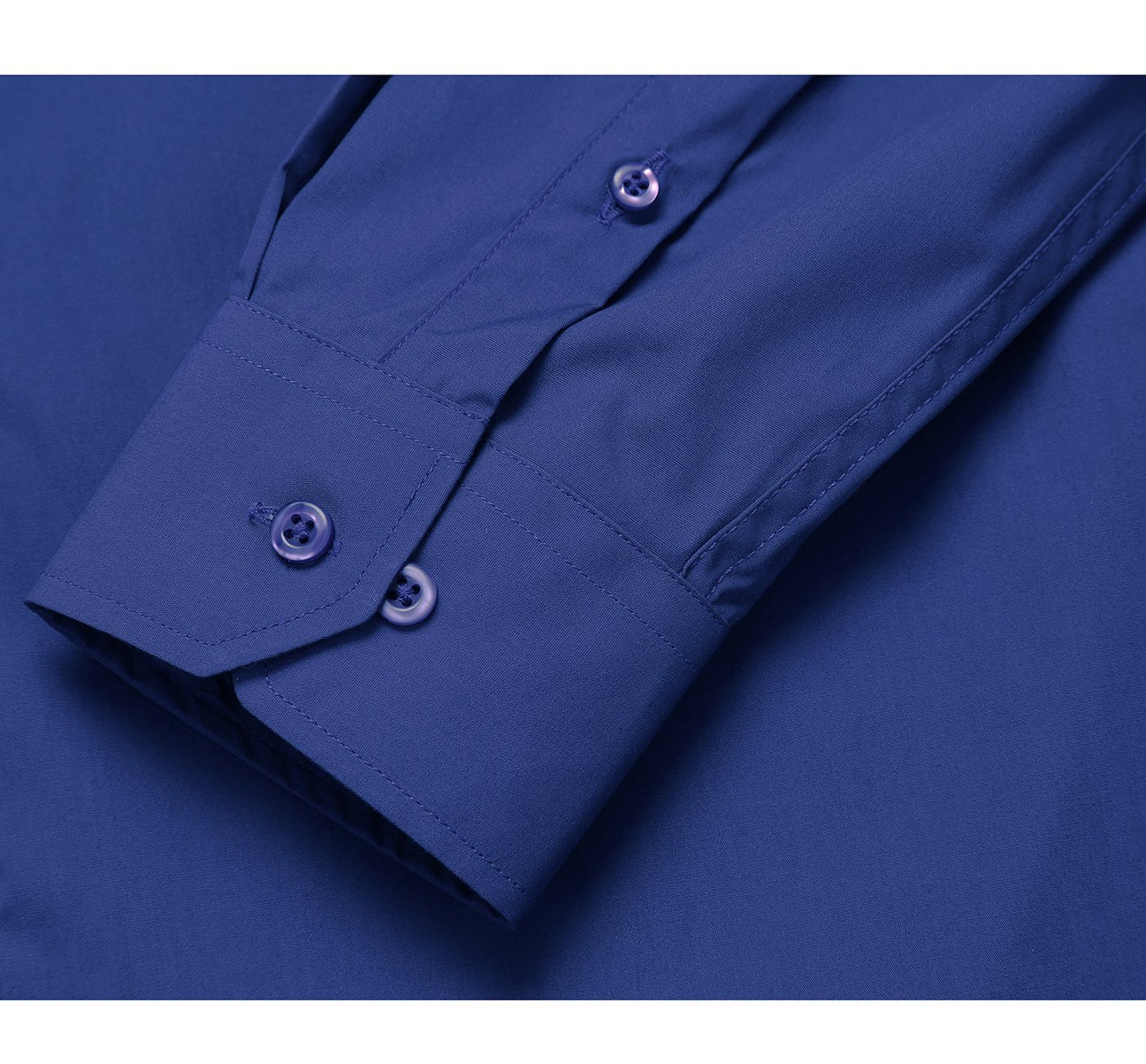 Men's Classic Fit Long Sleeve Spread Collar Dress Shirt - Royal Blue