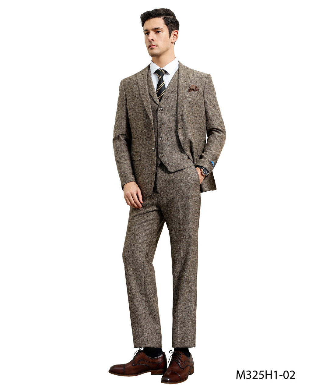 Sean Alexander Men’s 3-Piece Tweed Suit