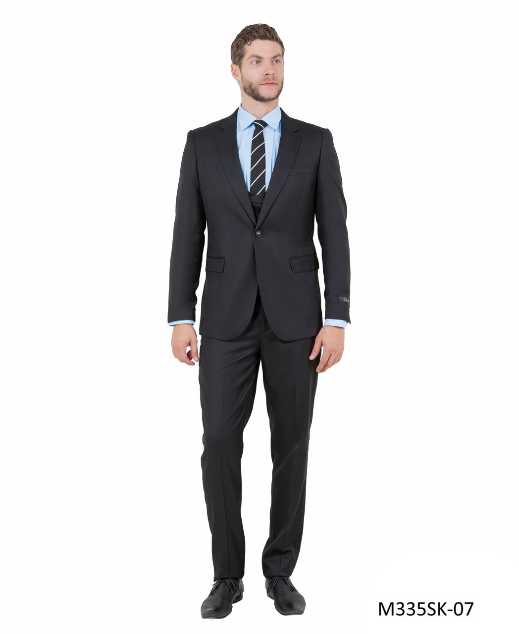 Tazzio Men’s 3-Piece Solid Textured Suit