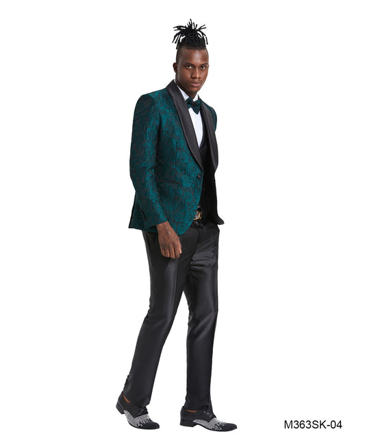 Tazzio M363SK 3-Piece Paisley Tuxedo Suit