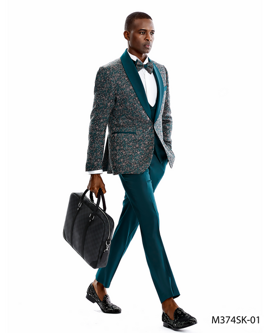 Tazzio 3-Piece Skinny Fit Suit