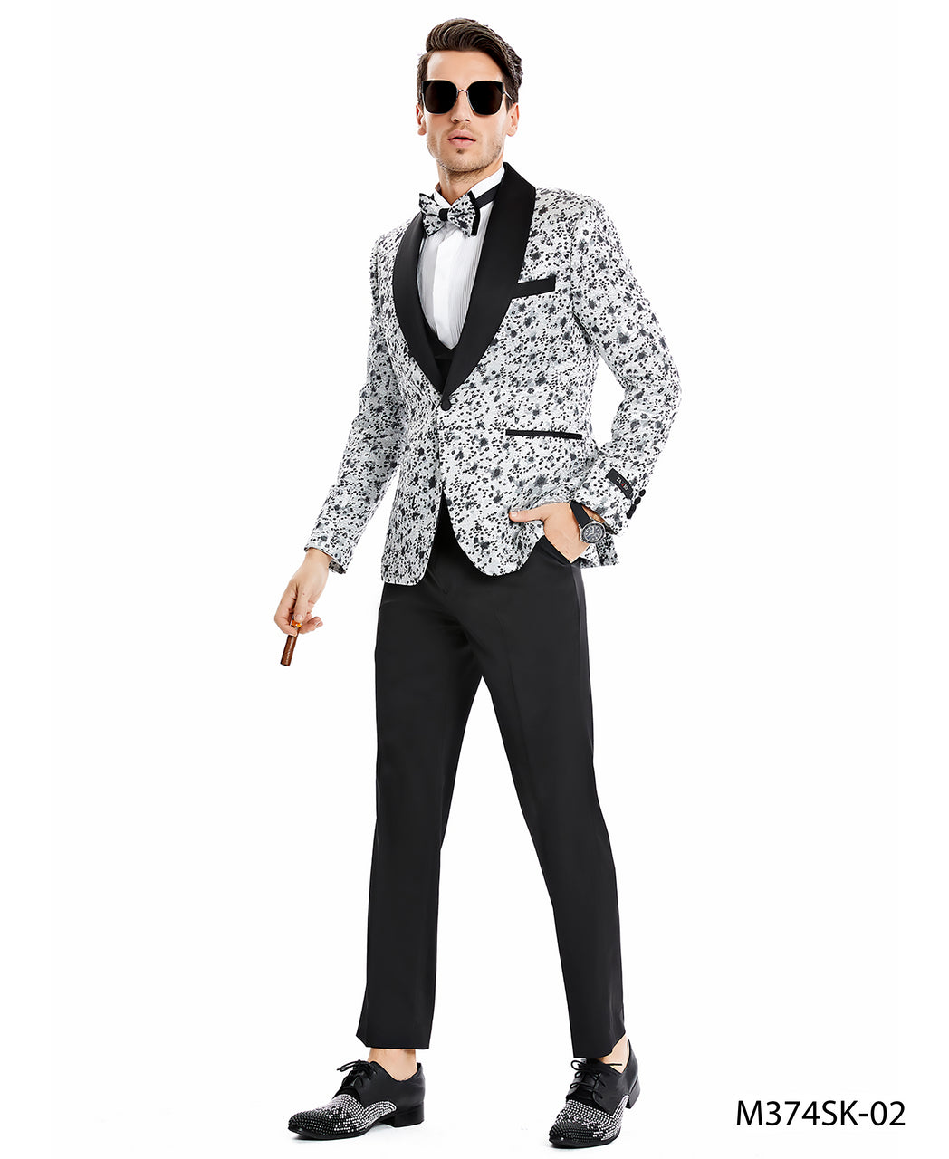 Tazzio 3-Piece Skinny Fit Suit