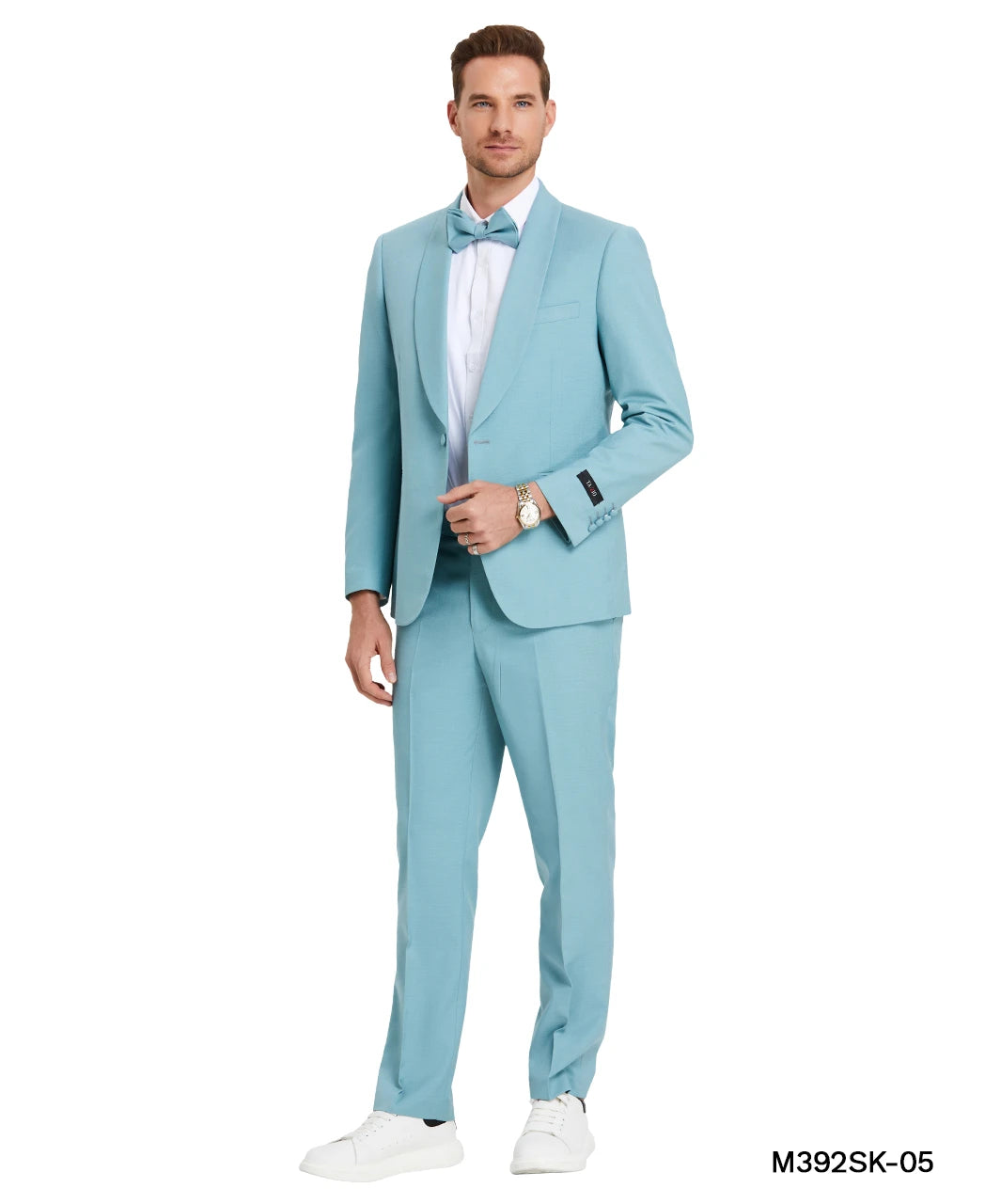 Tazzio Men’s 2-Piece Shawl Collar Suit