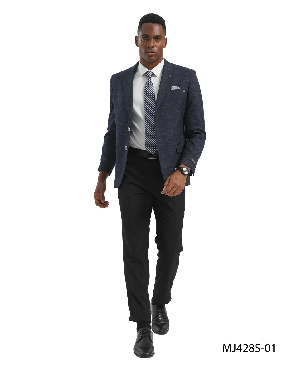 Tazzio Men’s Slim Fit Textured Knit Blazer