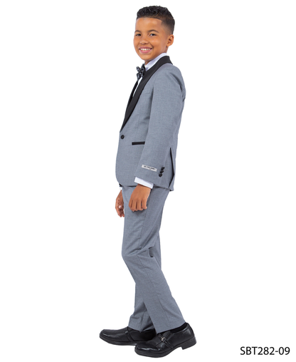 Stacy Adams Boys' 5-Piece Solid Tuxedo Set