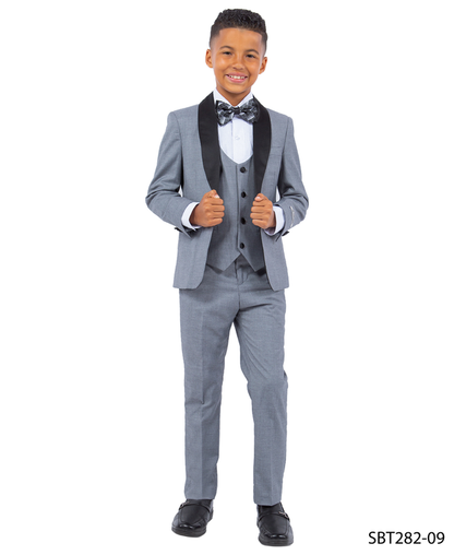 Stacy Adams Boys' 5-Piece Solid Tuxedo Set