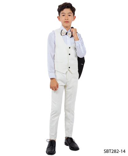Stacy Adams Boys' 5-Piece Solid Tuxedo Set