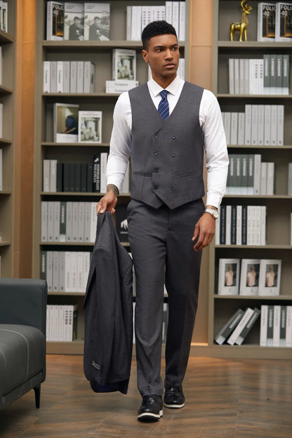 Stacy Adams Men’s 3-Piece Pinstripe Suit
