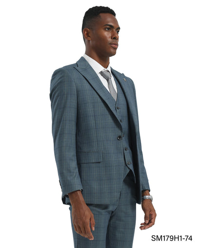Stacy Adams Glen Check Suit