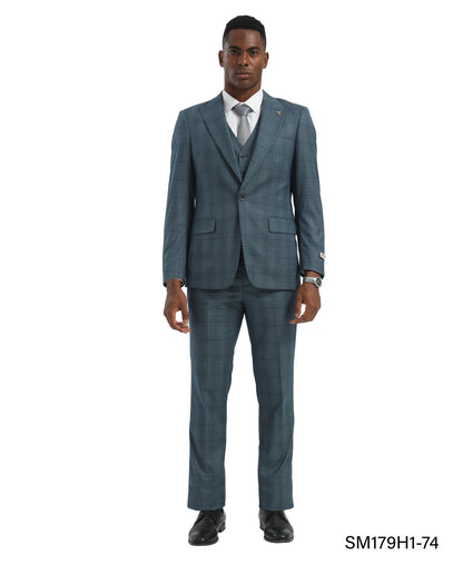 Stacy Adams Glen Check Suit