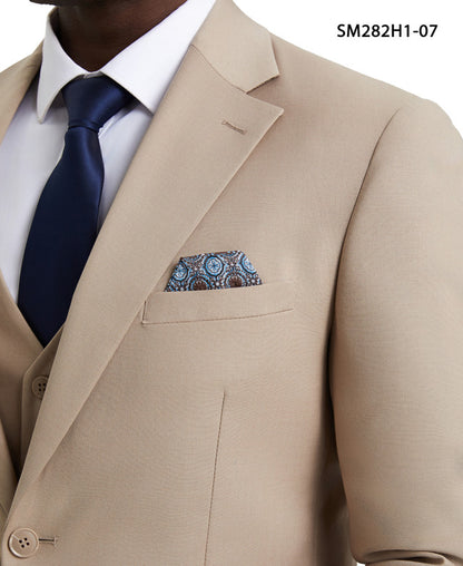 Stacy Adams (SM282H) Men's 3-Piece Solid Suit