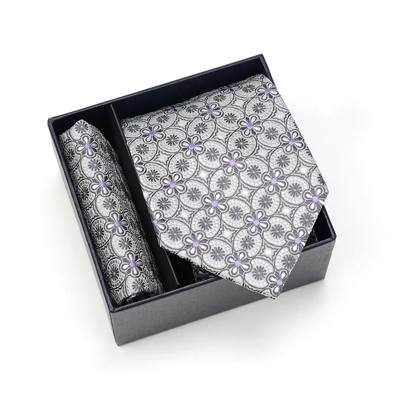 B's Closet Signature 2 Piece Tie Set with Pocket Square